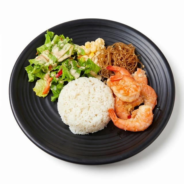 Golden Garlic Shrimp Plate / 갈릭새우 플레이트.