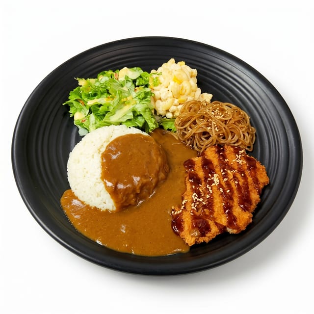 Crispy Curry Cutlet Plate / 카레돈까스 플레이트.