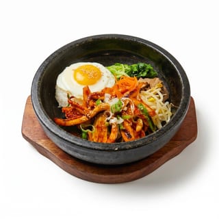Spicy Squid Stone Bibimbap / 불오징어돌판밥