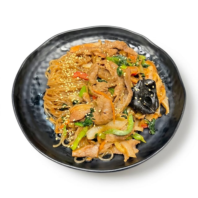 Soy Glazed Japchae / 소고기잡채.