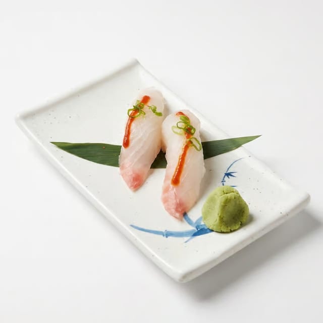 Yuzu Red Snapper Sushi.